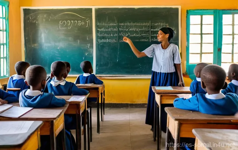 소말릴란드 교육 시스템 - Image Prompt 1: Resilient Classroom in Somaliland**